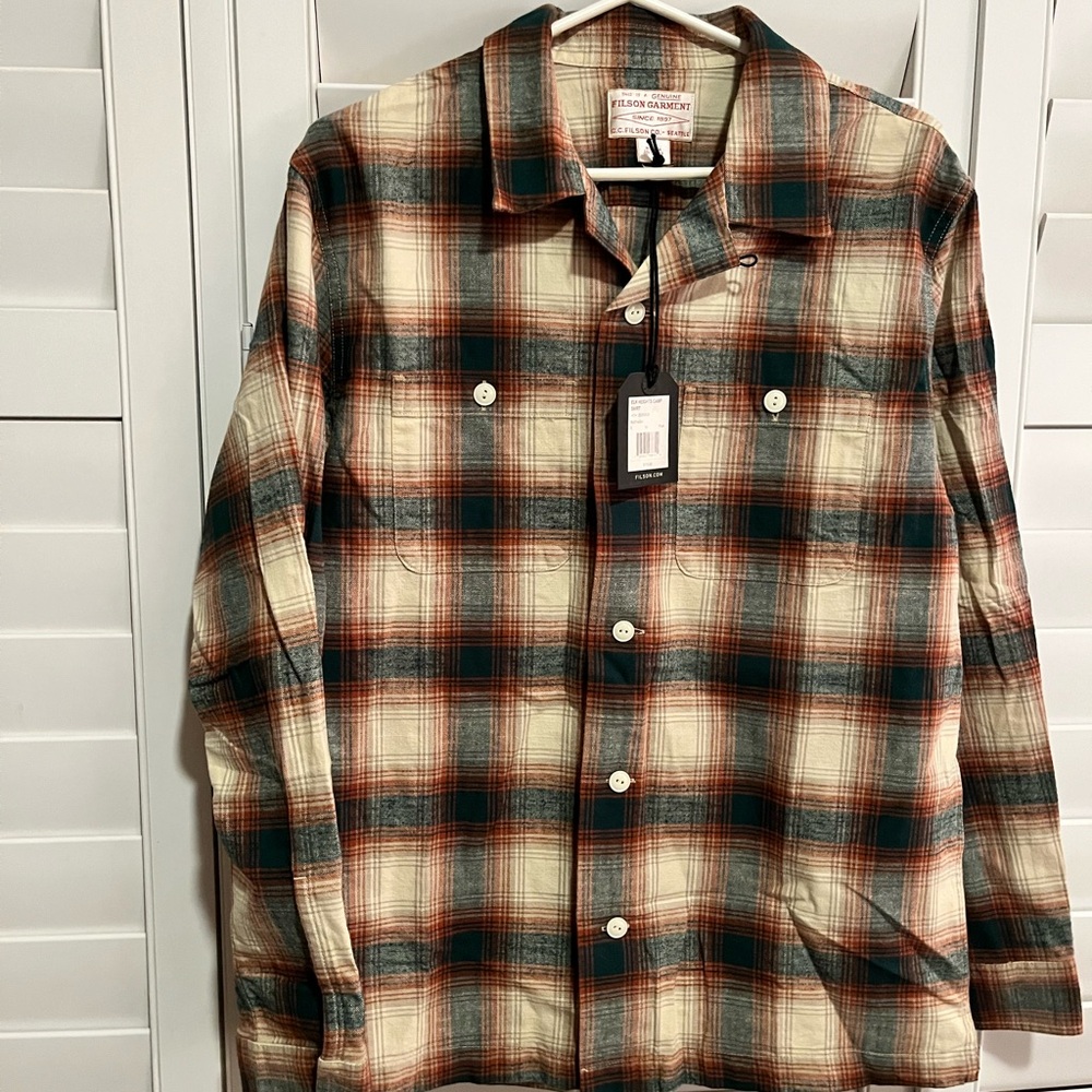 Men’s Filson Elk Heights Plaid Button-Up Shirt size S NWT